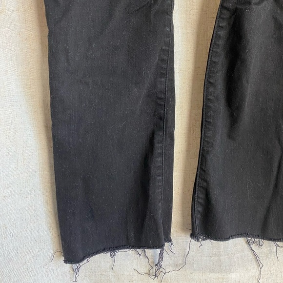 Banana Republic Premium Denim Mid-Rise Crop Flare Black Jeans Size 27 - Picture 3 of 11